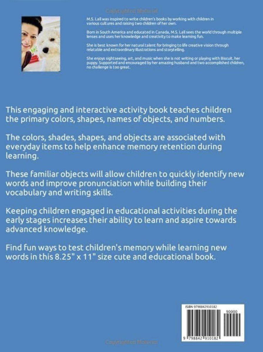 MSLall1's tweet photo. This 8.25”x 11” hardcover children’s book is great for interactive learning. My first Colors, Shapes, Objects and Numbers keeps children engaged while building their knowledge and learning skills. https://t.co/wMzKohq1IX