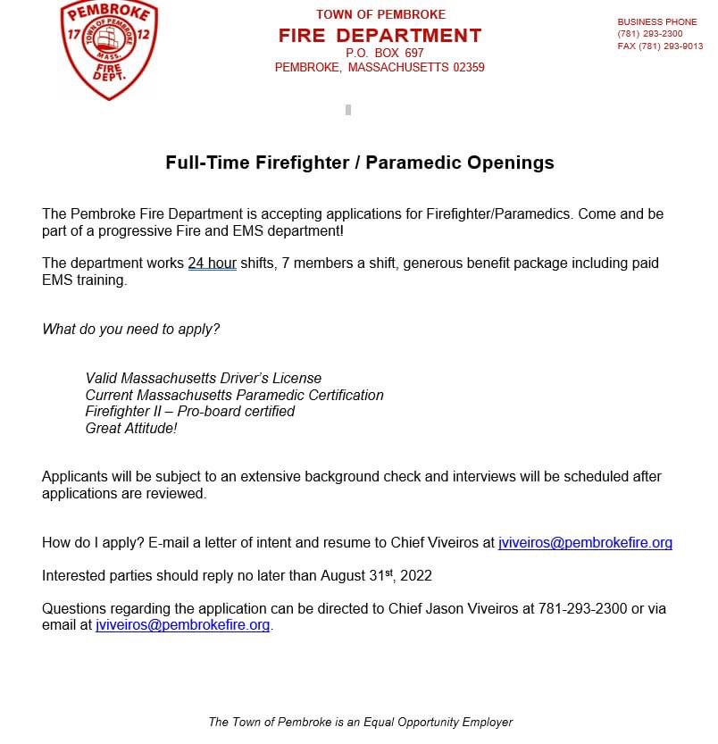 Pembroke Firefighters - Local 2351 tweet media