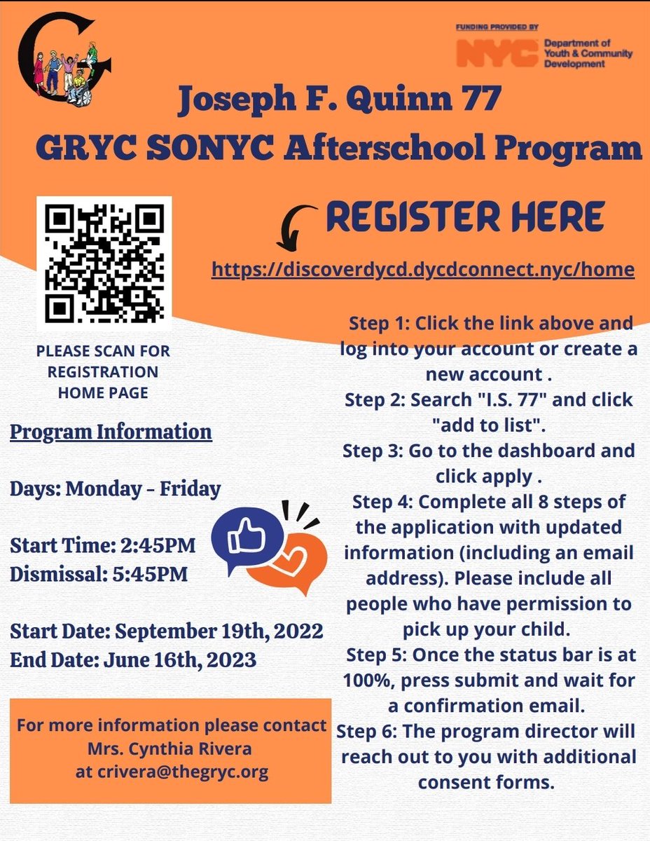IS77Queens's tweet photo. Register today for JFQ IS77's SONYC After School Program today!

https://t.co/y2ejjh273w

#JFQ #IS77 #MiddleSchool #School #Ridgewood #Queens #NYC #NY #NewYork #NewYorkCity #AfterSchool #Register #SONYC https://t.co/qC7oGTBPq9