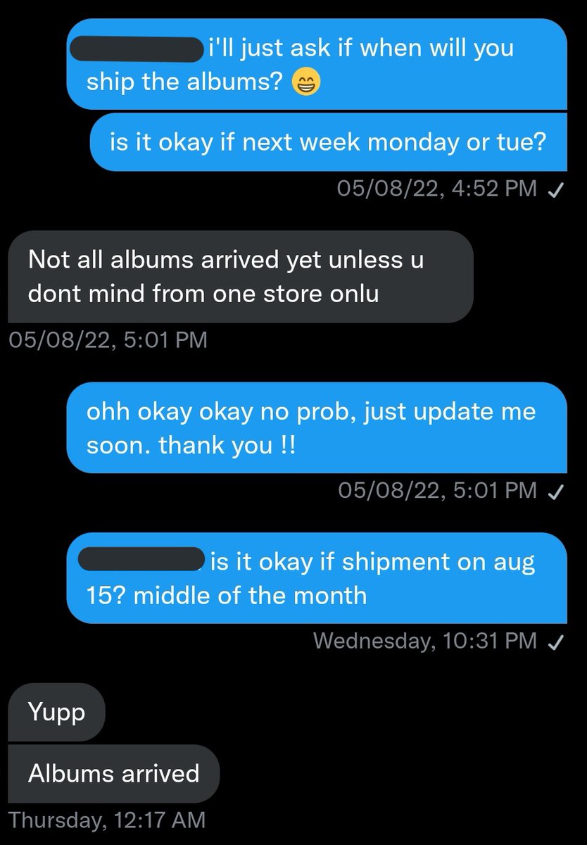 atinyvilleph's tweet photo. [ #atinyvilleupdates ]

BOX 10 ; AUGUST 17, 2022

Good morning, I'm currently waiting for the K-seller for ATEEZ Movement to ship the albums in my Kr address. After receiving, box will be on transit already!

Below is my conversation with them. Thank you so much 🤍 https://t.co/2mPkcWBHsx