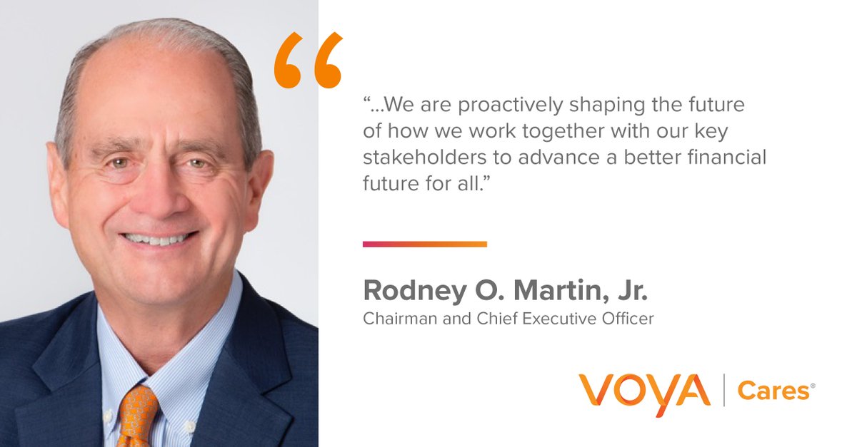 Voya's tweet photo. Our people are at the heart of all we do. Together, we build on our passion and experience to help create opportunities for a better financial future for colleagues, clients and communities. Learn more in our 2021 Impact Report: https://t.co/tB3kmu3HxT #VoyaDifference #ESG https://t.co/8LUDNOChuw