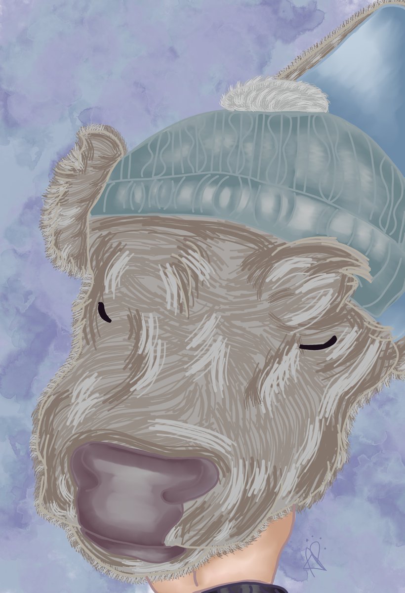AngiePopps's tweet photo. Fluffy Cow!! 

#fluffycow #cow #digitalart #artistsontwitter #artmoots https://t.co/iGyifj2New