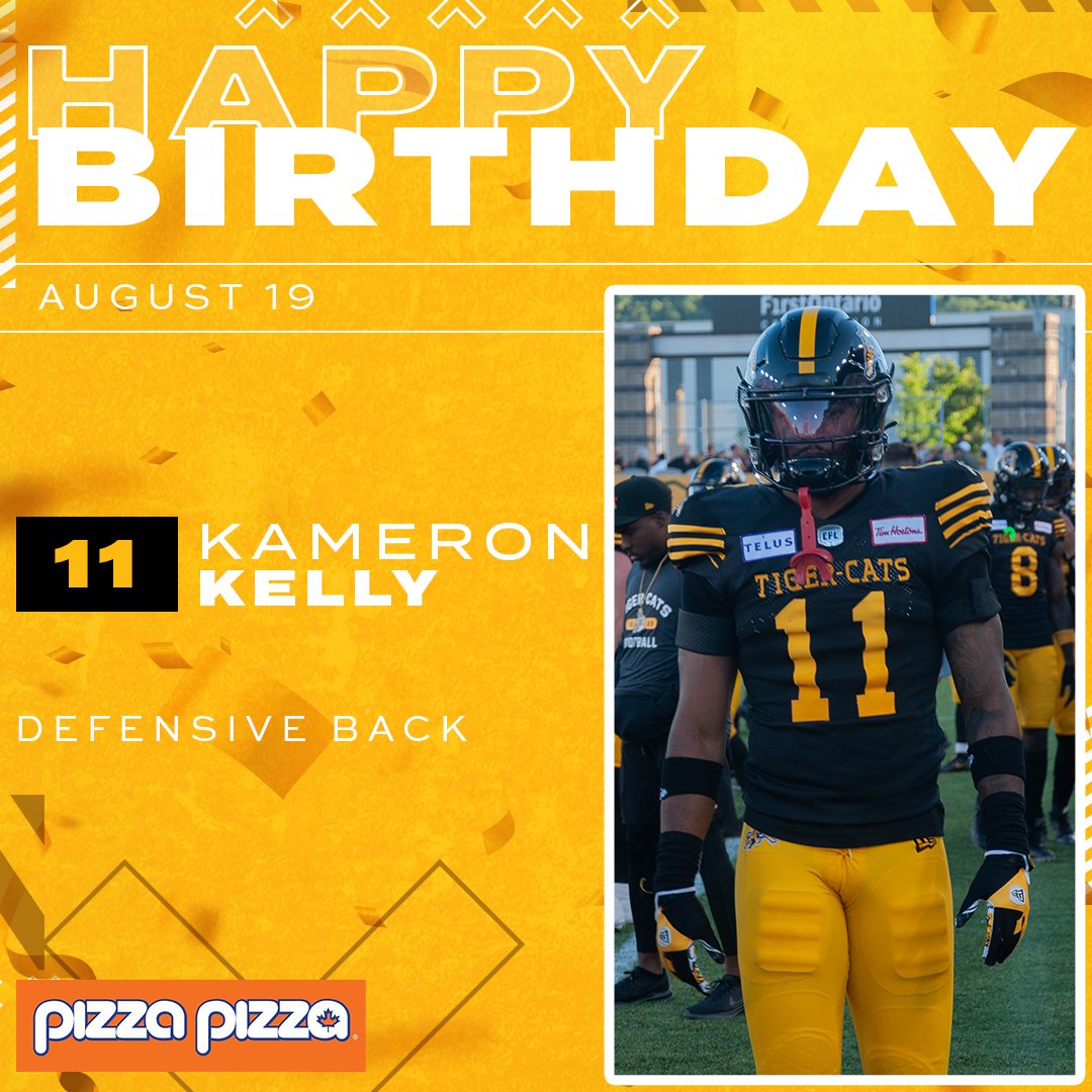 Ticats's tweet photo. Happy Birthday, Kam Kelly (@kaetwicefrfr)! 🥳
#Ticats | #CFL | @PizzaPizzaLtd https://t.co/7PE0OQxYp2