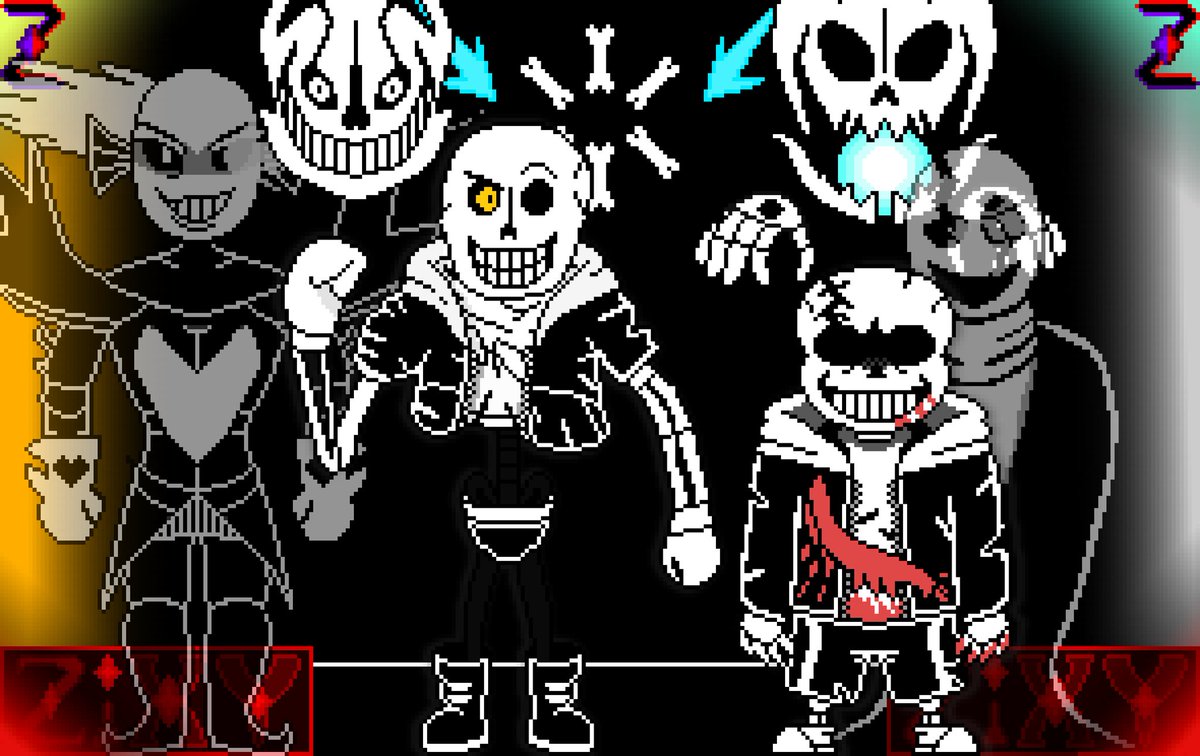 ZZixyy's tweet photo. Skipping some stages.
Help from the void.
Phase 4? I think it's 4, 5 6 7 bruh ya asking a lot out of me to remember this stuff.
Undyne Gaster Sans and Papyrus.
Disbelief and Last Breath.
#UndertaleAU #HelpFromTheVoid https://t.co/HlwrBB2w9y