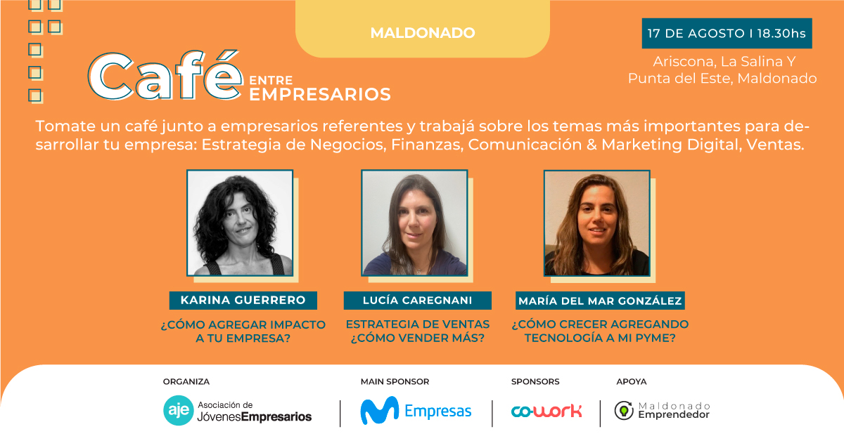 AnaLauraTrias's tweet photo. 🔴ATENCIÓN MALDONADO!!!
✅Miércoles 17 -18:30h en ArisconaBar nos sumamos al Café entre Empresarios de @AJEUruguay y #MaldonadoEmprendedor.
✅Jueves 18 -10:30 en #BoxGarden invitamos a las mypimes de Maldonado para conocer #ModoDigital.
Se mueve el @UruguayEmprendedor https://t.co/GOqjlMncRE