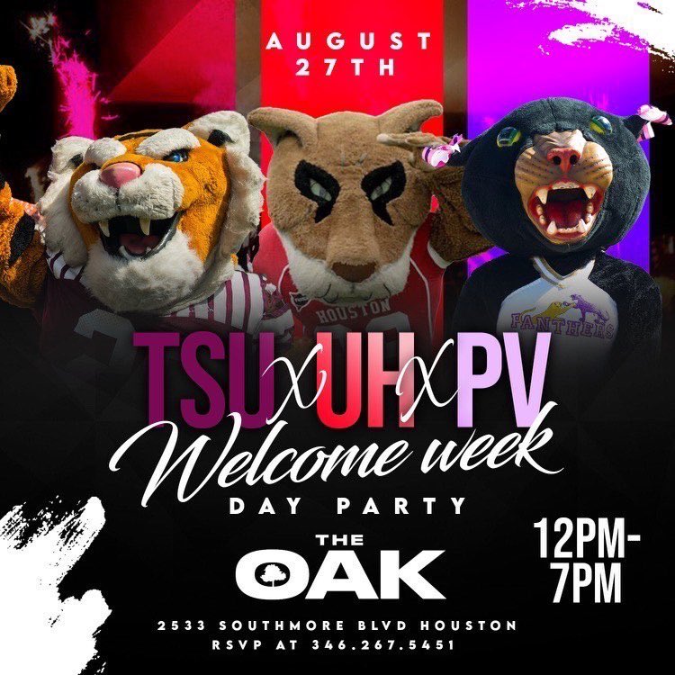 imjusturiah's tweet photo. TXSU 🐯UH 🤟🏾PVAMU🐆   AUGUST 27 📚📝BRUNCH &amp; DAY PARTY…18+ and is  FREE ALL DAY

12pm - 7pm

2533 Southmore Blvd Houston,Tx 
4 min away from TXSU
6 min away from UH

SOUNDS BY @DjofficialKamm @therealizomoney @djlefty242 

#txsu #pvamu #uh #txsu26 #pvamu26 #uh26 https://t.co/nrXbR09ifx