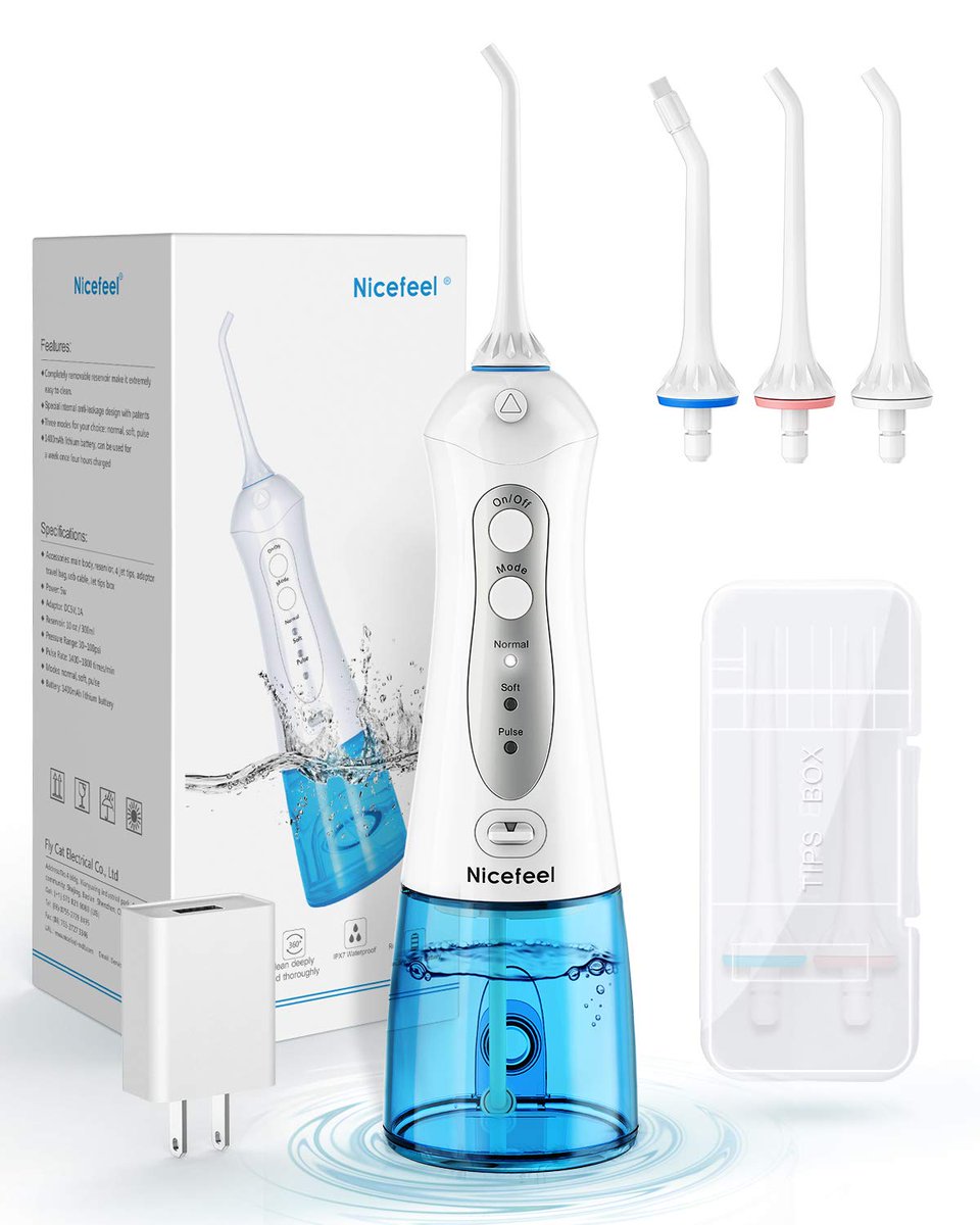 Rejuvenateagain's tweet photo. Cordless Water Flosser Teeth Cleaner,Nicefeel 300ML 2 Tip Cases Portable and USB Rechargeable Oral Irrigator for Travel,Tips for Home 
-63% $36.69($36.69/Count)
List Price:$99.99 
LİNK:https://t.co/yBjBGjdBpj
#PMSPoopWatch #NationalTellAJokeDay #tuesdayvibe Wolfgang Petersen https://t.co/l4QQcFecD6