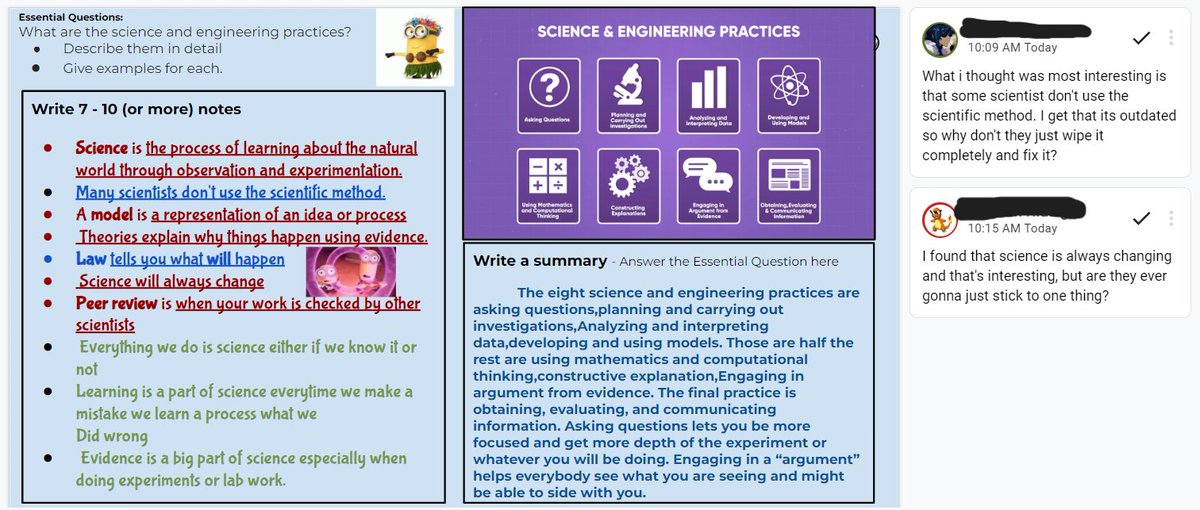 arianakhern's tweet photo. @eduprotocols #ironchef iteration :
Add in @AVID4College #focusnotes strategies. Ss reviewed & revised their work to build inquires & connections, then used their work as resource to complete a vocab #frayer lesson.
We are only on Day 9.. I think we're off to a GREAT start. https://t.co/yJxh6plukC