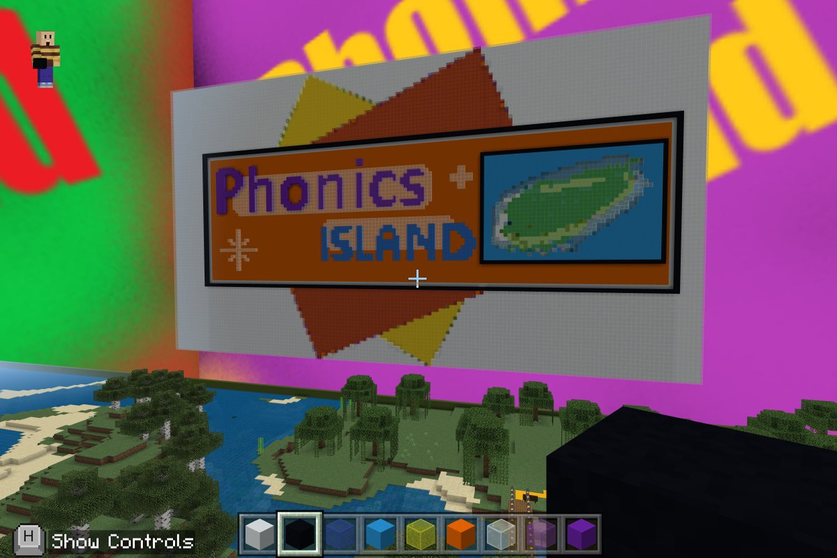 BarriMoc's tweet photo. A bit of slower time improving on the beta version of #PhonicsIsland today! What do we think @AJOBPickard @StephenReidEdu? The whole of the white area may need to go too?? #betatoalpha is my favourite time. ⛏️🏴🏴 #PlayMatters https://t.co/wGRlcOsv8s