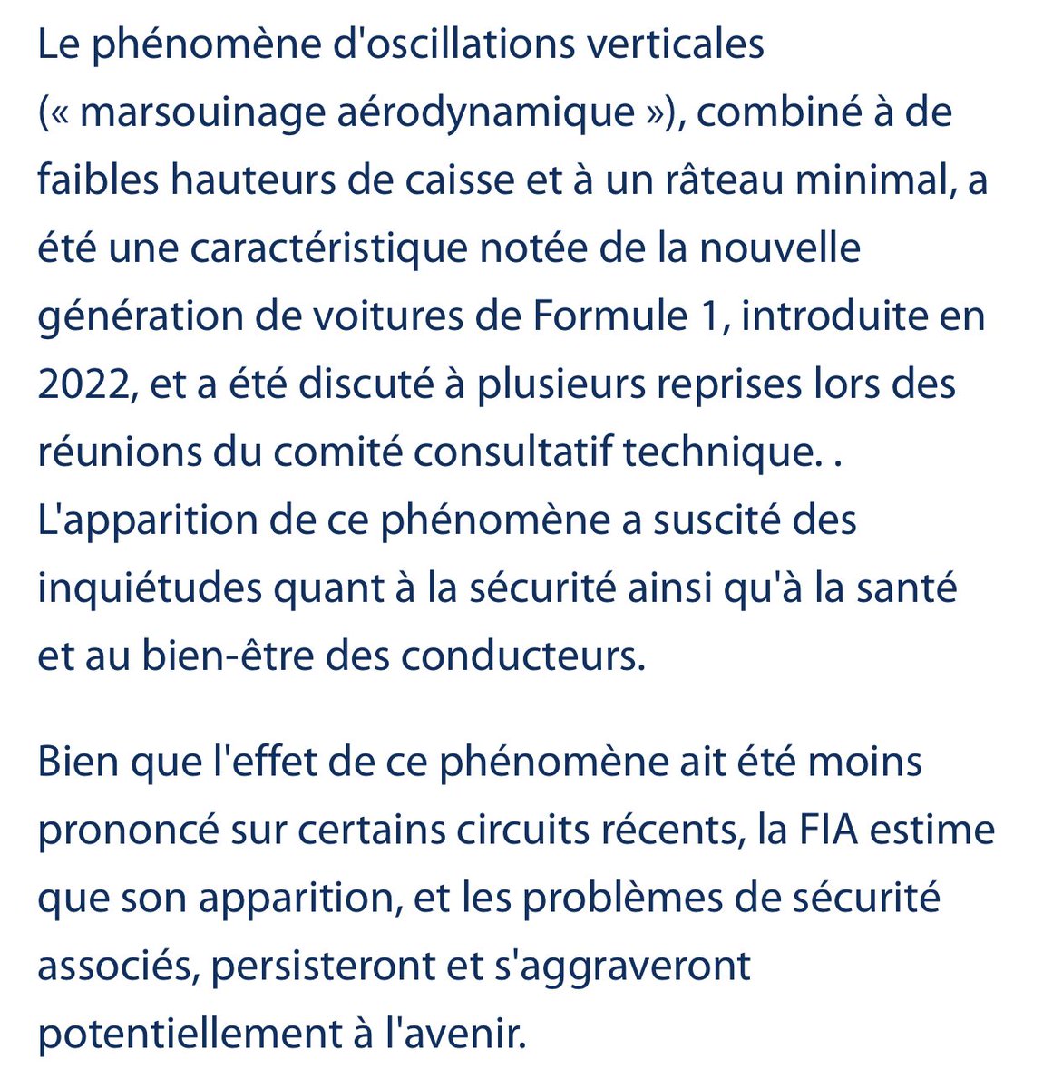 AuRupteur's tweet photo. La FIA a sorti :
- La confirmation des règlements techniques, sportifs et financiers pour les PU 2026.
- Les modifications apportées aux Règlements Techniques F1 2022 et 2023 pour traiter la question du marsouinage et introduire des normes de sécurité plus strictes pour l'arceau. https://t.co/TEAPNnzsgn