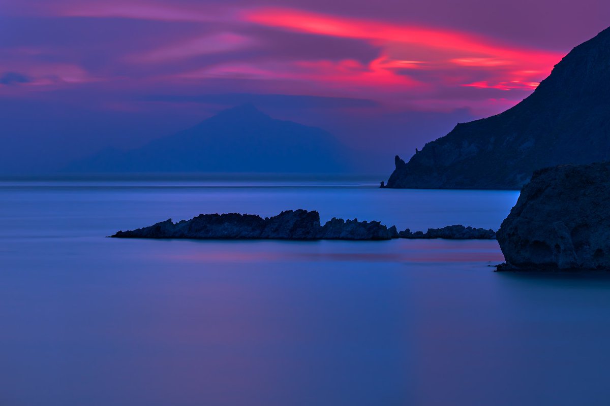 Lemnos island at blue hour