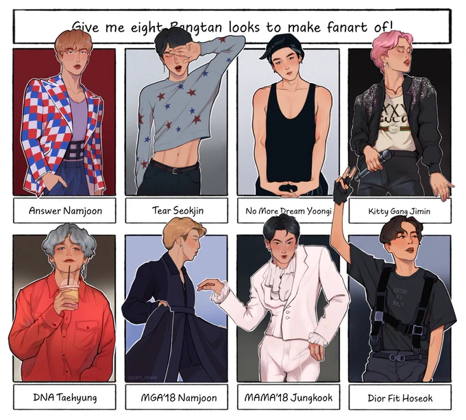 🙇🏻‍♀️ almost #sixfanarts except for the fact that bangtan is seven and I didn't want to leave anyone out

#btsfanart 