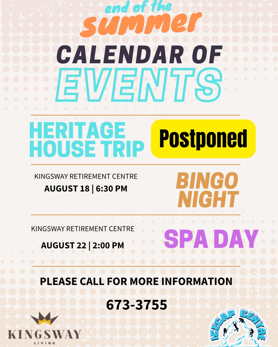 ICECAPCentre's tweet photo. Here is an updated version of the events happening in partnership with Kingsway! https://t.co/vhVWRK5oDt