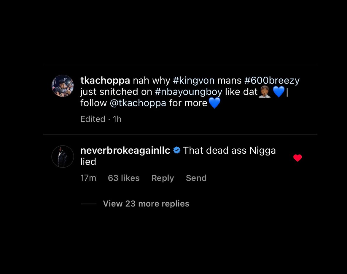 ybdeyo's tweet photo. nba youngboy disses king von 😂😂 https://t.co/HEcg45fUwZ