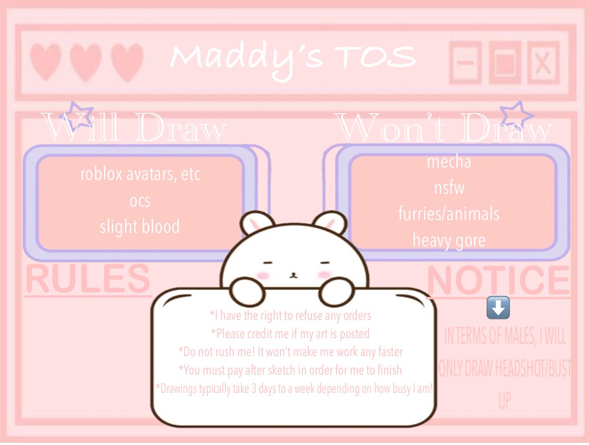 _SincerelyMaddy's tweet photo. fixed prices again, comms open! #roblox #robloxart
#RobloxArtCommissions #robloxartist
#RobloxDev #royalehigh
#royalehightrades #dahood
#adoptme #royalehighcommissions
#royalehighart #adoptme #Procreate
#digitalart #adoptme art roblox comm
robux dev dahood usd cashapp https://t.co/zaREUWNPRi