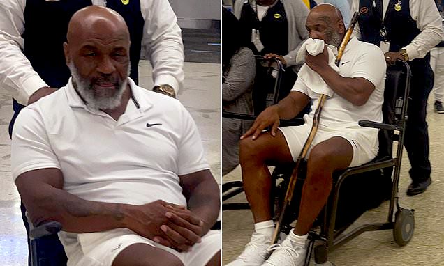 MMA__TIME's tweet photo. #Boxe 🚨| La légende de la Boxe Anglaise Mike Tyson a été aperçu assis dans un fauteuil roulant, à l’aéroport de Miami ☹️

Pour rappel, il y a à peu prêt 30 jours, il avait déclaré qu’il sentait que « sa mort allait bientôt arriver »… https://t.co/C8LpboSlNd