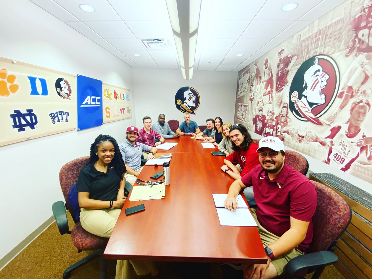 Our first (in-person) staff meeting of the year was a success as we gear up for the @nolesoccer, @fsufootball and @fsuvolleyball seasons! 

We have some huge national tv and digital broadcasts and video board shows in the works. Stay tuned and see if you can #MakeTheCut 😎🎥🎞