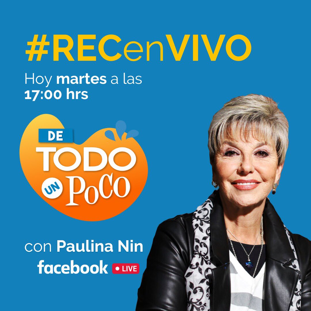 RECTV13's tweet photo. ¡A-ten-ción 👀! Que hoy a pesar del frío y la lluvia, se viene un nuevo #RECEnVivo con nuestra @paulinanindecar en #DeTodoUnPoco 🥰 ¡A las 17 hrs, a través de Facebook Live ☺️📲 https://t.co/aL8CwOPlhn