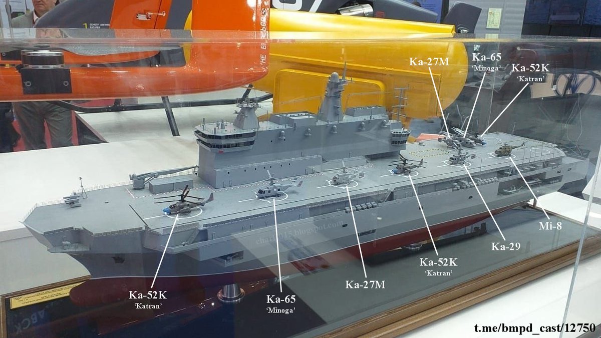 charly0153's tweet image. Lo que se ve en la cubierta de vuelo de la maqueta del proyecto 23900 en #ARMY2022