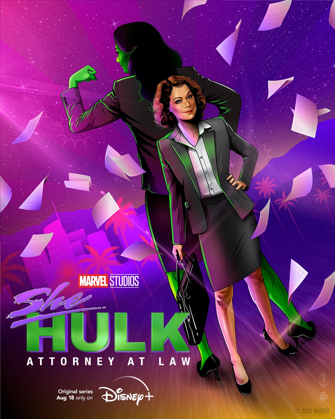 Jen Walters & haar alter ego in nieuwe She-Hulk poster op Disney Plus België