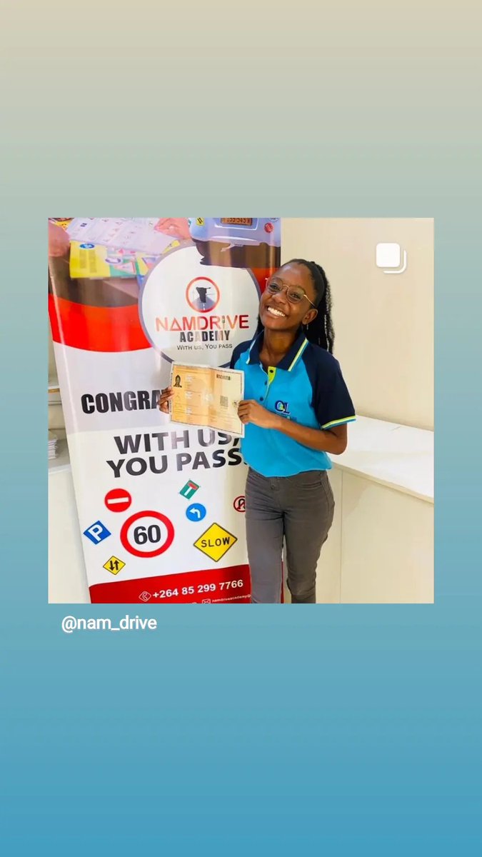 NamDriveAcademy's tweet photo. Congratulations Yambomwene.  We wish you safe drives.
#WithUsYouPass https://t.co/VWz4tf1V2t