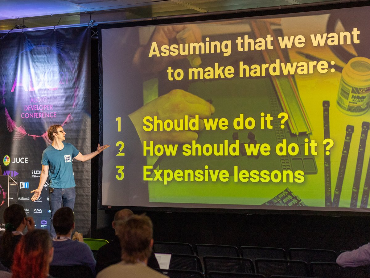 audiodevcon's tweet image. How to Make Hardware Without Losing Your Shirt - @bensupper 
Video out now! 📺 youtu.be/z9gg5U8Q-4w

Join Ben as he gives colorful advice for software #developers looking to make the jump 🏃‍♂️to #hardware! 

#programmer #audio #audioprogrammer #sounddesign #entrepreneur #ADC21