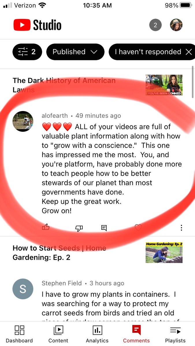Comments like these.