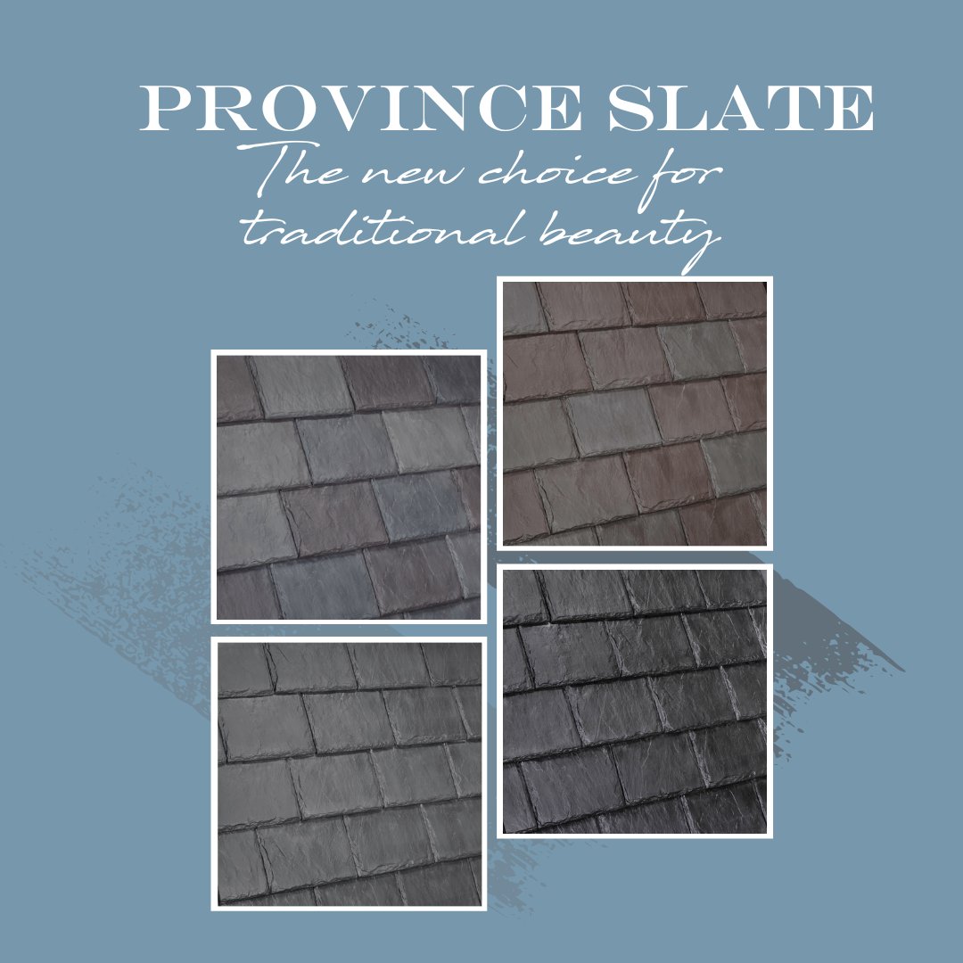 Province Slate is constructed of a composite material made of virgin resins, UV and thermal stabilizers and a highly specialized fire retardant. 

The result: state-of-the-art tile w/ the greatest degree of color control and consistency. 

More details:: bit.ly/3yxuyRf
