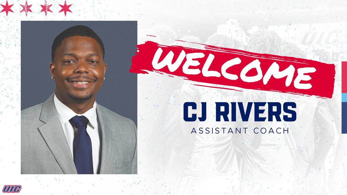 UIC_MBB's tweet photo. Are you ready to meet the newest member of the family? 

No stranger at all to @ValleyHoops, please give a 🔥🔥🔥🔥 welcome to assistant coach, C.J. Rivers!

📰: https://t.co/bEOGdgb4XS

#BringTheHeat | @CoachYak https://t.co/1oDnkW21cy