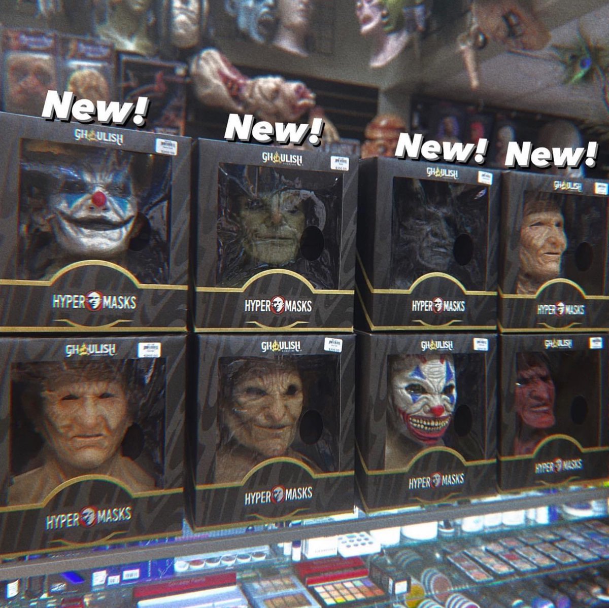 FreakyFindz's tweet photo. Brand new hyper masks from ghoulish productions! These hyper realistic, anatomically correct masks can act as a second skin! Made to meet high standards, these masks stretch 3X their original size! Be the first to come grab these one of a kind amazing masks! 
- #hypermasks #mask https://t.co/4HnaVxB3Mg