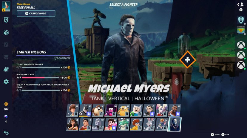 MyersforMVS's tweet image. Michael Myers’ select screen! #MichaelMyers #HalloweenEnds #MultiVersus