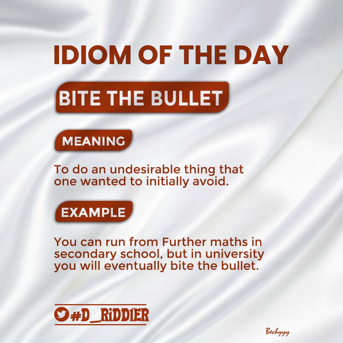D__RiDDlER's tweet photo. Learn a New Word Daily on Weekdays
📌 Increase Your Scope of Word Usage #EnglishLanguage
📌Like and Retweet
📌 Follow and Get Followed
Today's Example: #Furthermath https://t.co/aOZvvi75sp