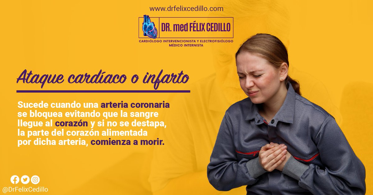 drfelix_cedillo's tweet photo. ¿Conoces las diferencias entre paro cardíaco e infarto?
Toma en cuenta los siguiente:
🔸No fumar y ejercitarse.
🔸Llevar una alimentación saludable.
🔸Controlar el estrés.
🔸Visitar al cardiólogo por lo menos una vez al año. 

#DrFélixCedillo #Cardiólogo #ParoCardíaco #Infarto https://t.co/BvKGsRawYU