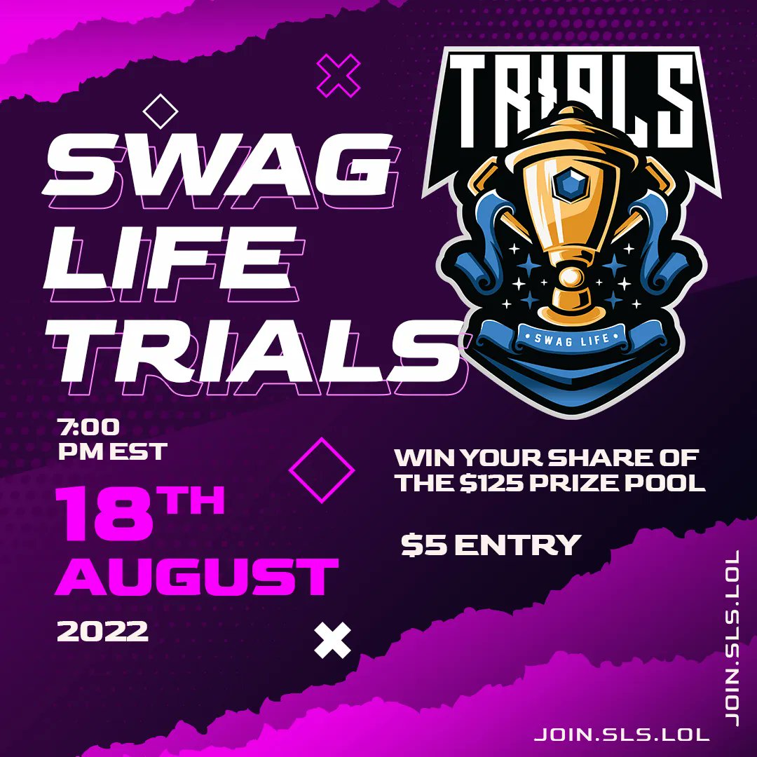 SwagLifeSeries's tweet photo. Join our first ever Swag Life Trial! https://t.co/mzvoymi3sK https://t.co/XTXBeu8Jre