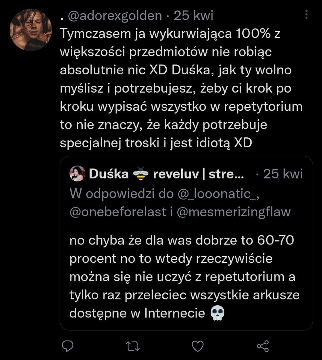 acdkinnie's tweet photo. typiara co jej jedynym osiągnieciem i cechą osobowości jest napisanie dobrze matur, więc teraz jej zajęciem jest jebanie uczniów XD ale przynajmniej jej konto pokazuje, że można mieć super wyniki w szkole, a i tak być debilem https://t.co/CKtdaT8iXa