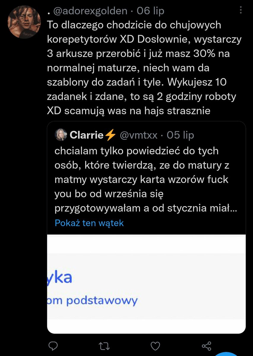 acdkinnie's tweet photo. typiara co jej jedynym osiągnieciem i cechą osobowości jest napisanie dobrze matur, więc teraz jej zajęciem jest jebanie uczniów XD ale przynajmniej jej konto pokazuje, że można mieć super wyniki w szkole, a i tak być debilem https://t.co/CKtdaT8iXa