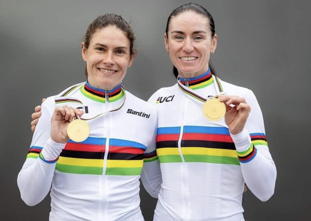 WORLD CHAMPIONS

Awesome Eve McCrystal &amp; Katie-George Dunlevy claimed an amazing 6th World Championship title 
after taking gold in the tandem road race at the Para Cycling World Championships.

#ParaCyling #Cycling #RoadRace #WorldChampions