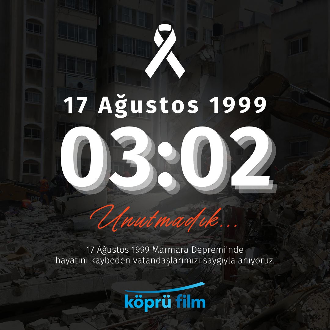 #17Ağustos 1999 #MarmaraDepremi'nde hayatını kaybeden vatandaşlarımızı saygıyla anıyoruz.