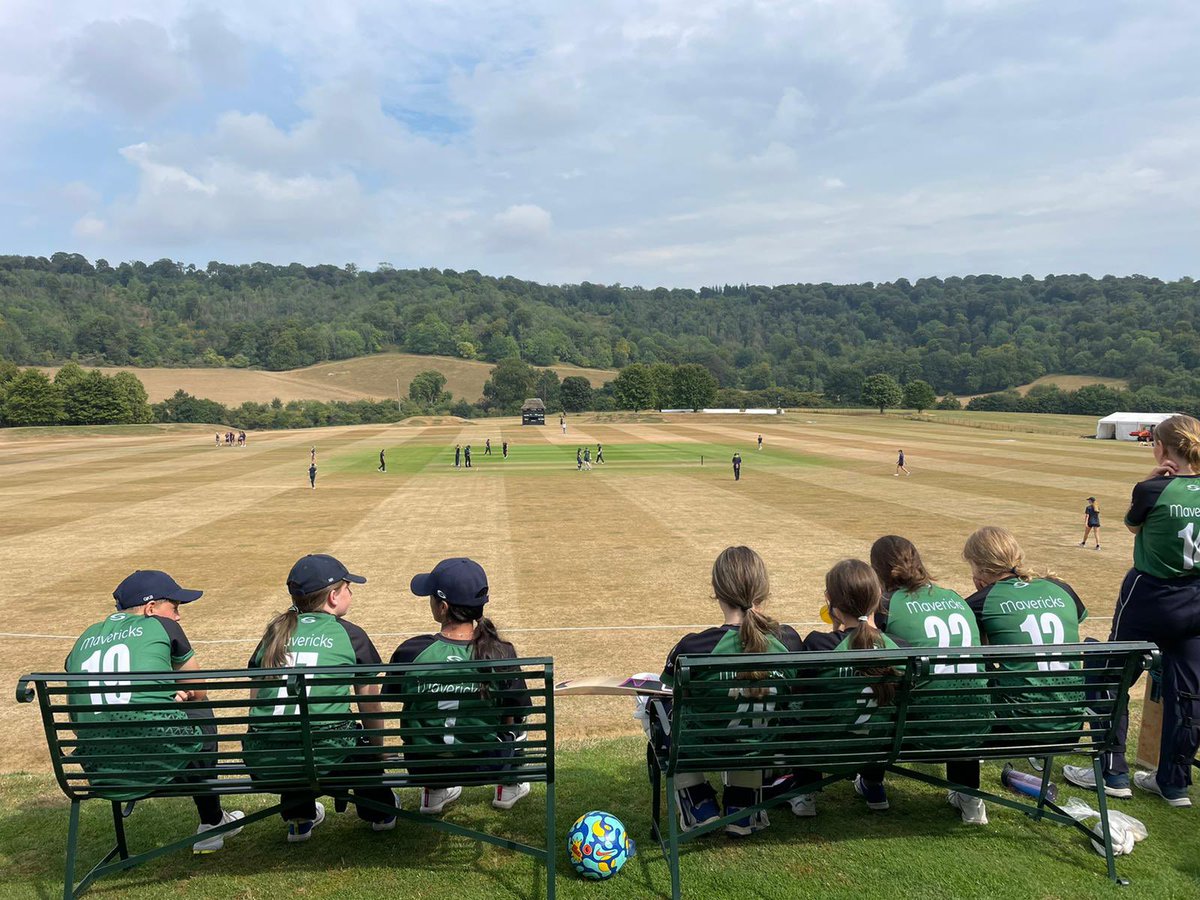 An amazing opportunity for our young Mavericks to play @oxcricketclub @wormsleycricket today- thank you @Oxoncb ! Trophy enjoyed its outing, but is now back in the cabinet….