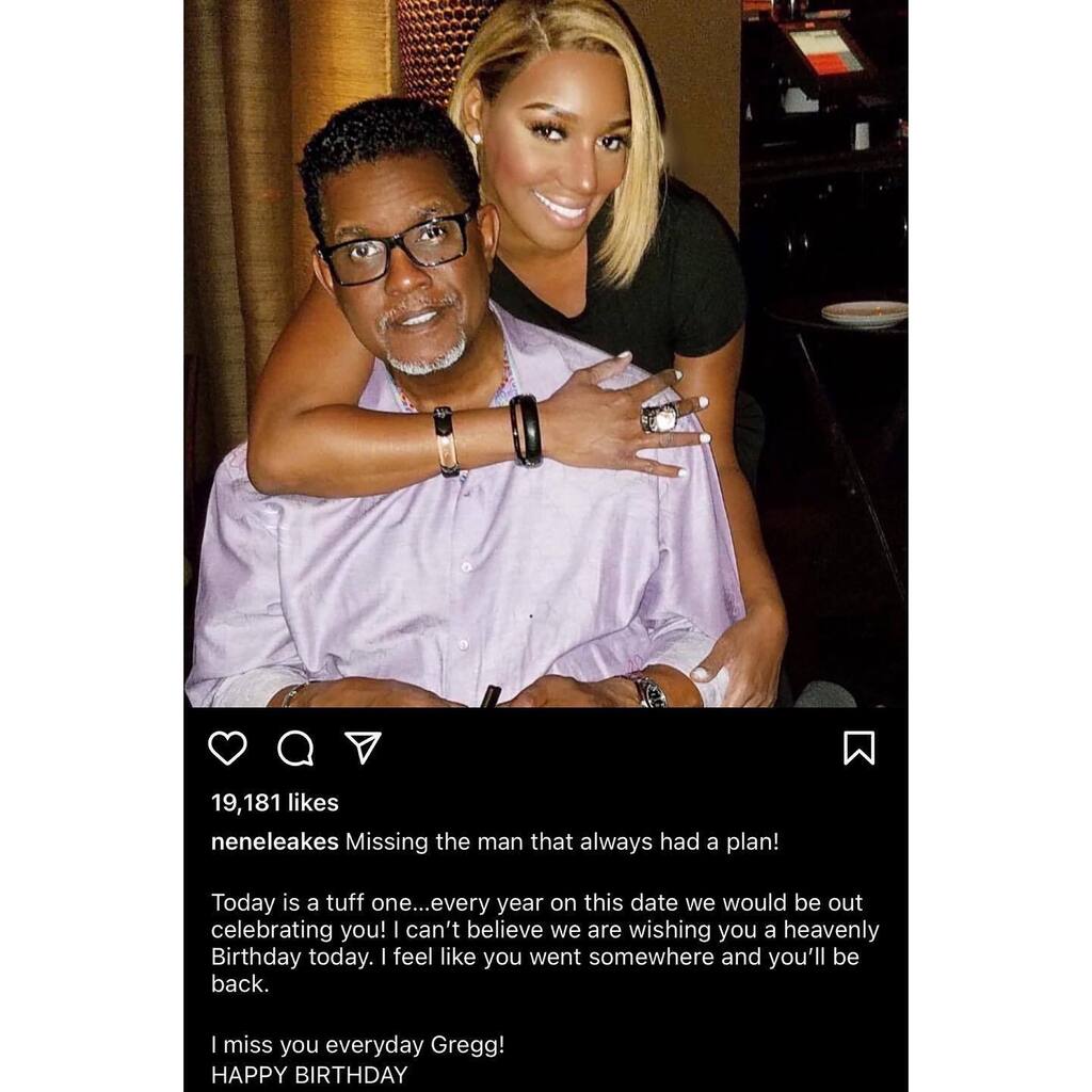 TheYBF's tweet photo. #NeneLeakes celebrates her late husband #GreggLeakes’ heavenly birthday today. 🤎 🕊 https://t.co/g2gJhzpzV4 https://t.co/6F4UpZwoGS