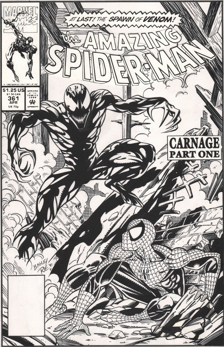iamluke85's tweet photo. #spiderman #carage by #MarkBagley (Penciller) ,  #RandyEmberlin (Inker) https://t.co/lkdkaIxAVS