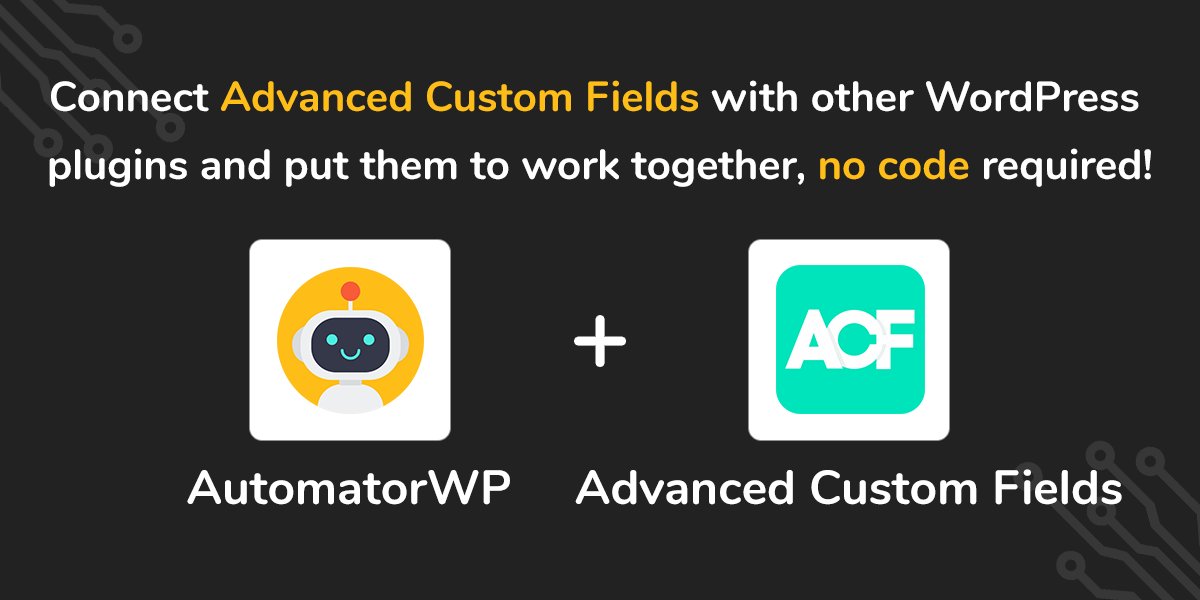 AutomatorWP's tweet photo. Connect @wp_acf & your #WordPress plugins with #NoCode like:
- Updates a post field > Add #Autonami (@WooFunnels) tag
- Submits a #DiviTheme (@elegantthemes) form > Update user field
- Makes a @GiveWP donation > Update post field
More info:π
https://t.co/SmYrc9Ly4m
#automator https://t.co/xzkBBLBY7P