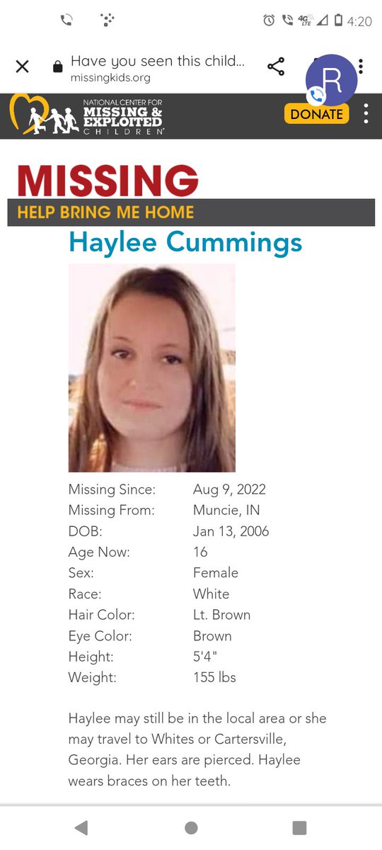 #Missing #hayleeCummings #muncieIndiana PLEASE SHARE AND HELP FIND MY DAUGHTER