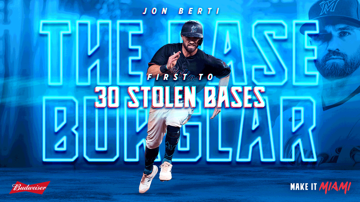 Marlins's tweet photo. that's 30 for BERTI 😤 https://t.co/H1qdHvNiJD