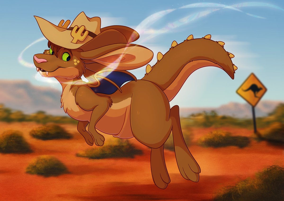 CRAY0NH3ART's tweet image. 🦘⚠️❔
kangalope crossin'!