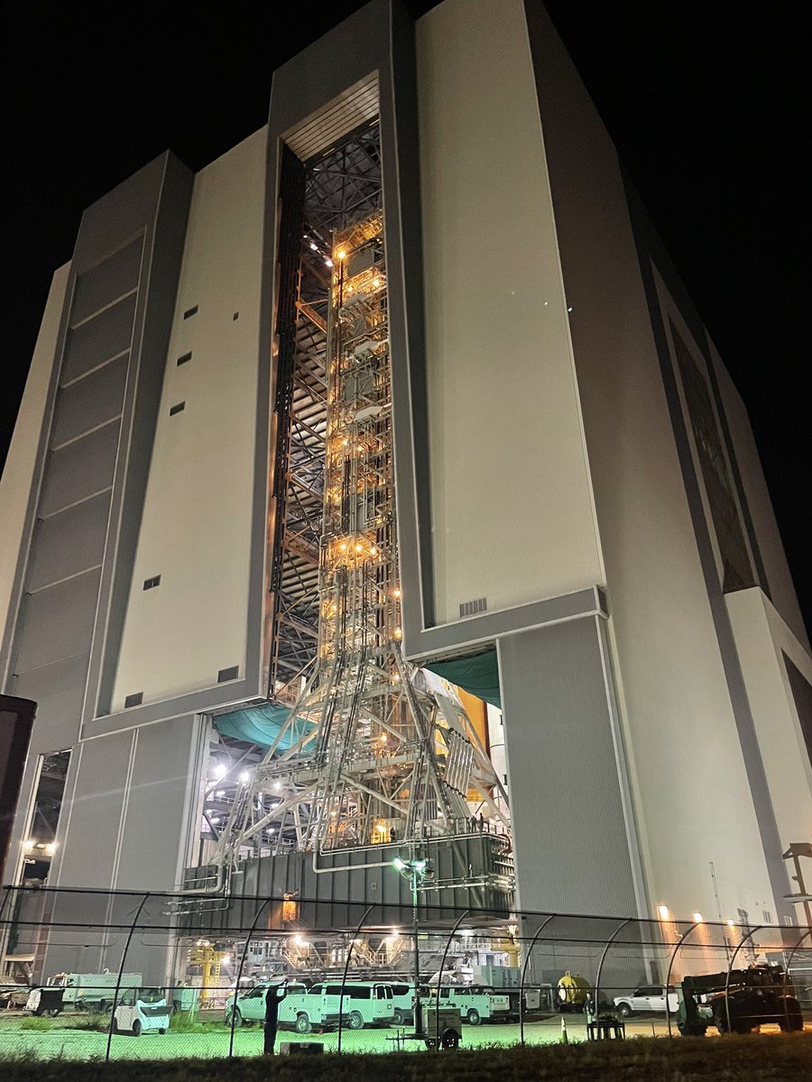 NASAKennedy's tweet photo. Roll has begun #Artemis I https://t.co/51WSRipiAq