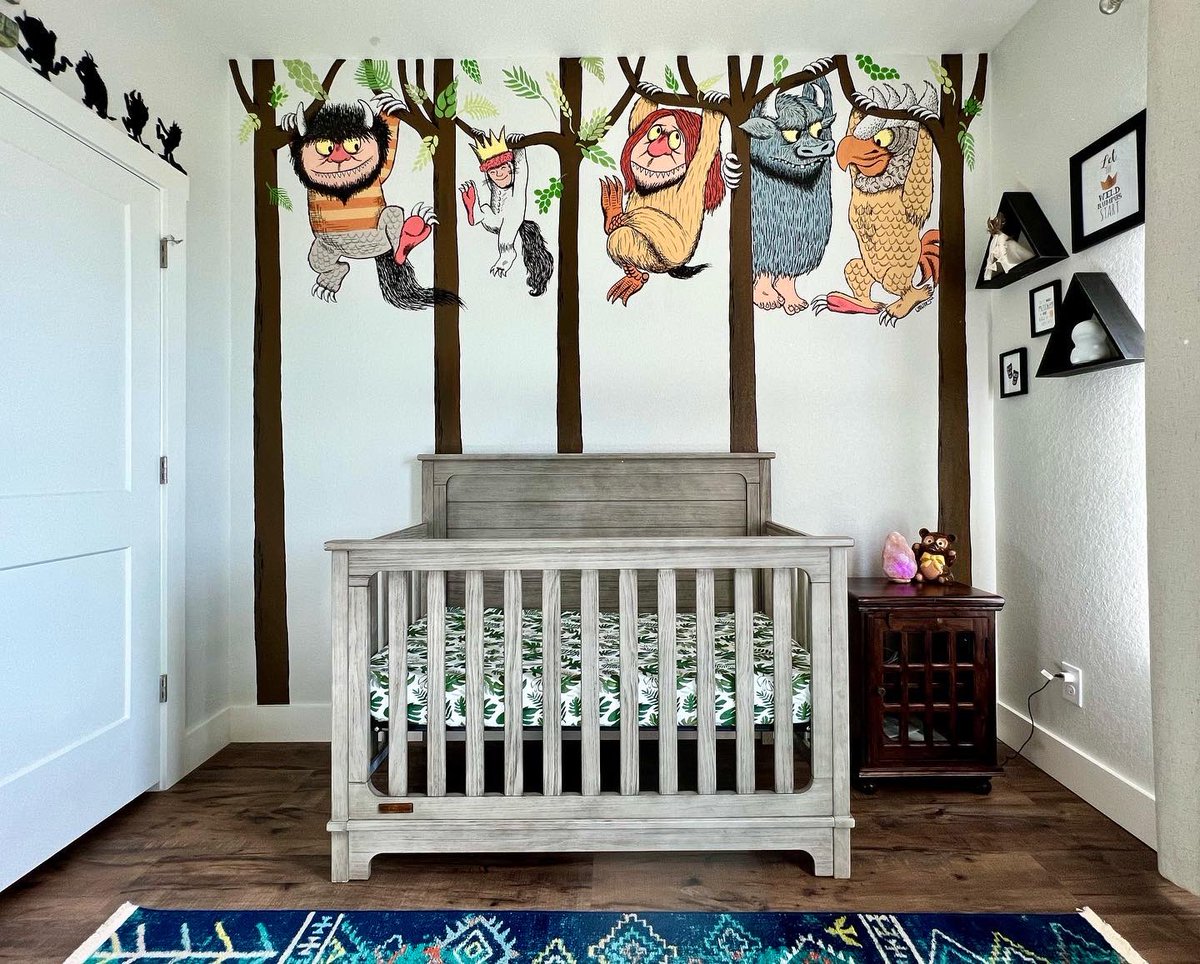 #wherethewildthingsare mural I created for a nursery in TX!