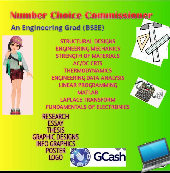 Willing to help in Engineering Mathematics
Dm pls.
lf client  / lf commissioner