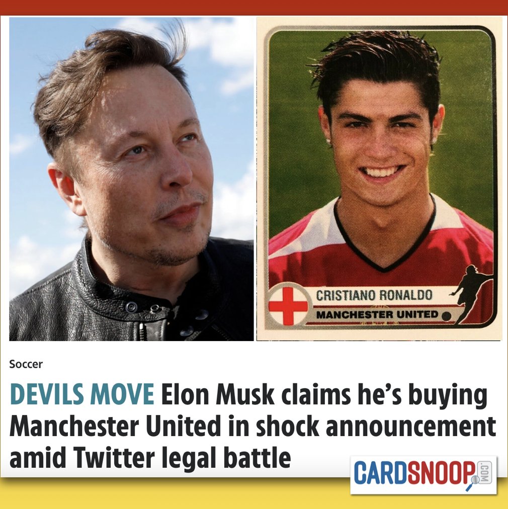 CardSnoop's tweet photo. 👀

Did not see that one coming

#ManUnited #TheHobby #Panini #PaniniStickers #ChristianoRonaldo #ElonMusk https://t.co/knxH2O3C5g