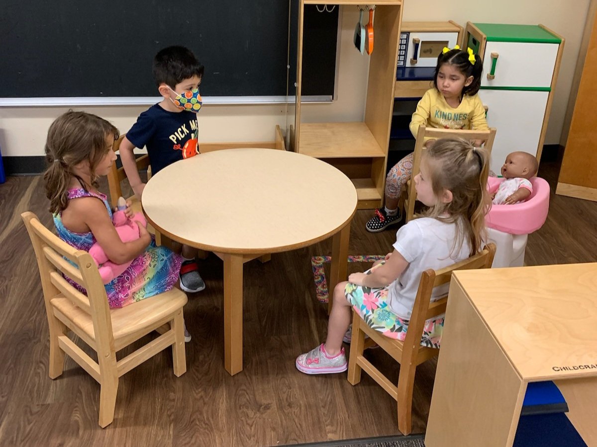 I cannot get enough of this picture! These friends look like a group of grown ups hanging out around the table! We love playing with all our new friends! Thanks <a href="/ChandraBBmomma/">Chandra</a> for capturing this adorable moment!
<a href="/HumbleISD_FE/">Foster Elementary</a> <a href="/HumbleISD_PREK/">HumbleISD ECE</a>